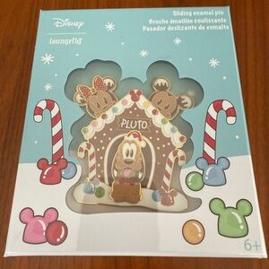 Brand New Disney Loungefly Pluto, Gingerbread Pin Limited Edition (NWT)